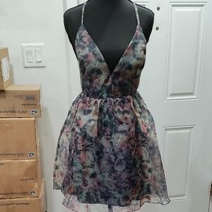 Lulu's Floral Mini Dress - Multicolor